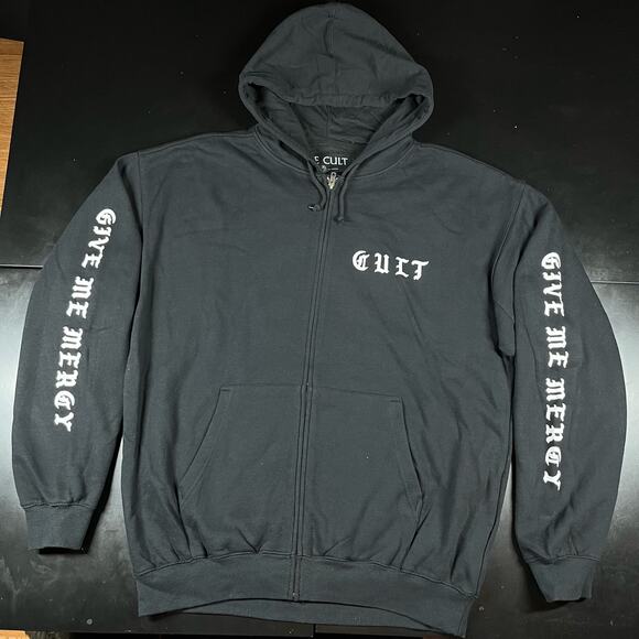 The Cult Give me Mercy Black Zip Up Hoodie Men’s Sz XL New - Picture 3 of 6